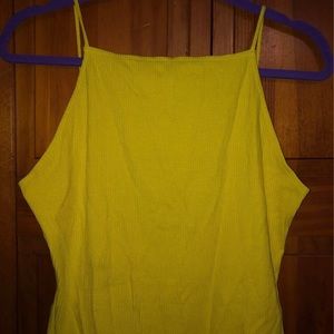 H&M Yellow Ribbed Bodysuit